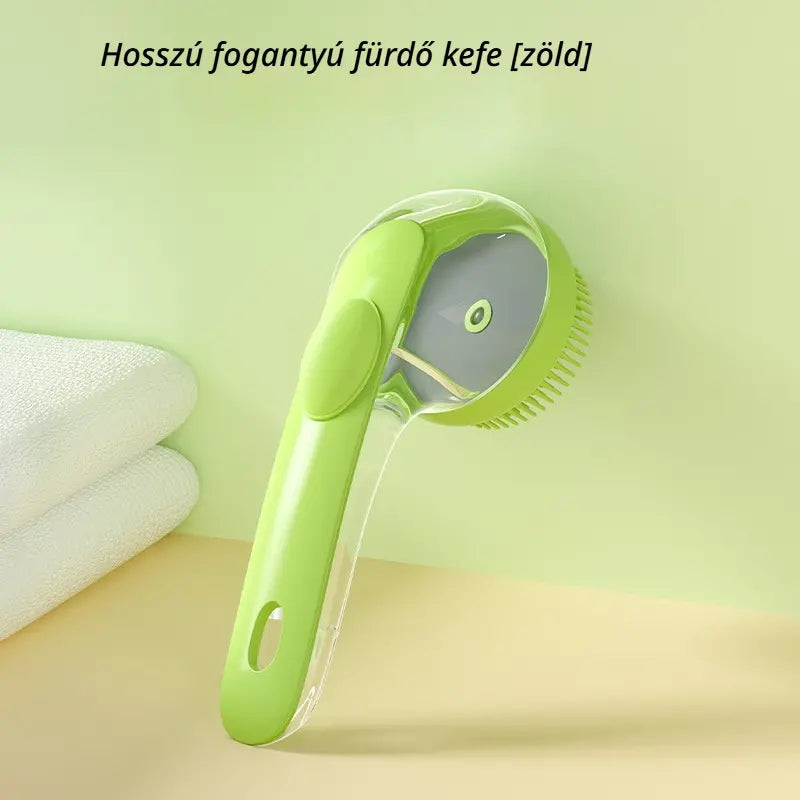 🚿🐕【2 kusy 600 Kč】 Kartáč na koupání domácích mazlíčků s dlouhou rukojetí a dávkovačem šamponu