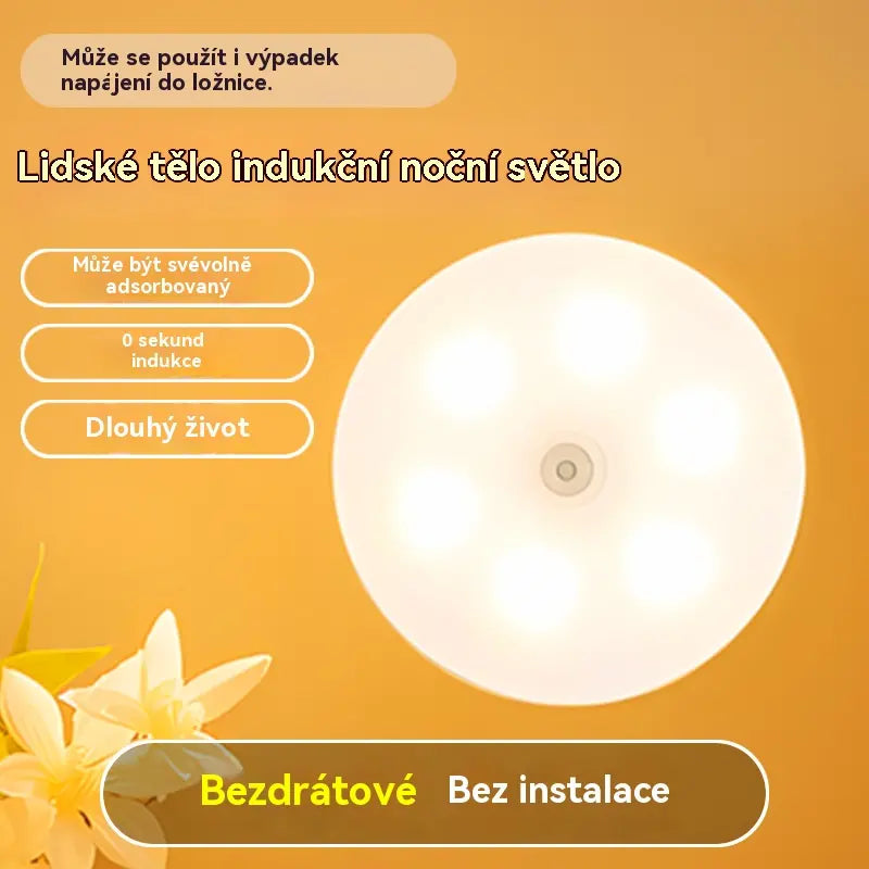 🏡💡【Kupte 2, získejte 3 zdarma】Inteligentní LED světlo, které detekuje lidské tělo, snadno se nabíjí a je praktické