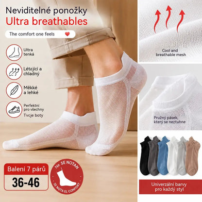 🔥【🔥10 párů】Pánské prodyšné, antibakteriální a deodorizující business ponožky【Velikosti 36-46】