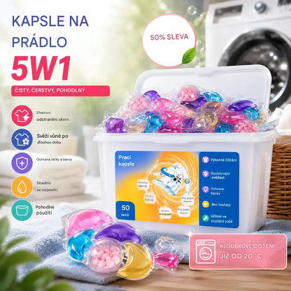 ✨👚【30 kusů】✨Extra velký kbelík 6v1 vonné perličky na prádlo odstraňují skvrny a zanechávají vůni, hladce likvidují roztoče a bakterie