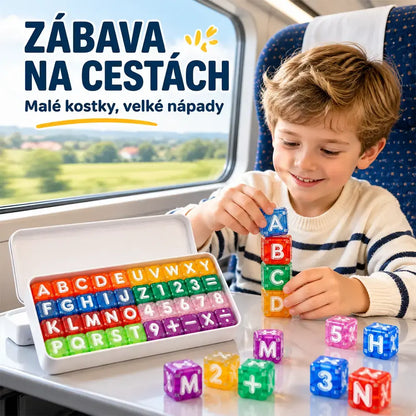 🔥Krabice se 40 kostkami jen za 590 Kč♦Přenosná plechová krabička s magnetickými stavebními bloky pro matematická písmena, vzdělávací hračka pro děti.