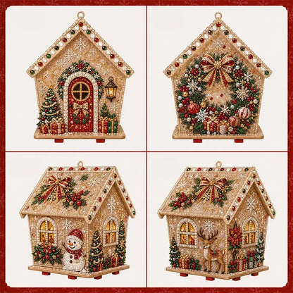🎄🏠 Dřevěná 3D vánoční chaloupka – stavebnice | Dekorace k sestavení a ozdobení pro celou rodinu