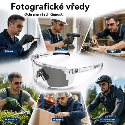 Všestranné ochranné brýle pro práci i sport – ochrana proti prachu, větru a UV záření UV400 pro truhlářské práce, kutilství, autoservis, zahradničení a cyklistiku