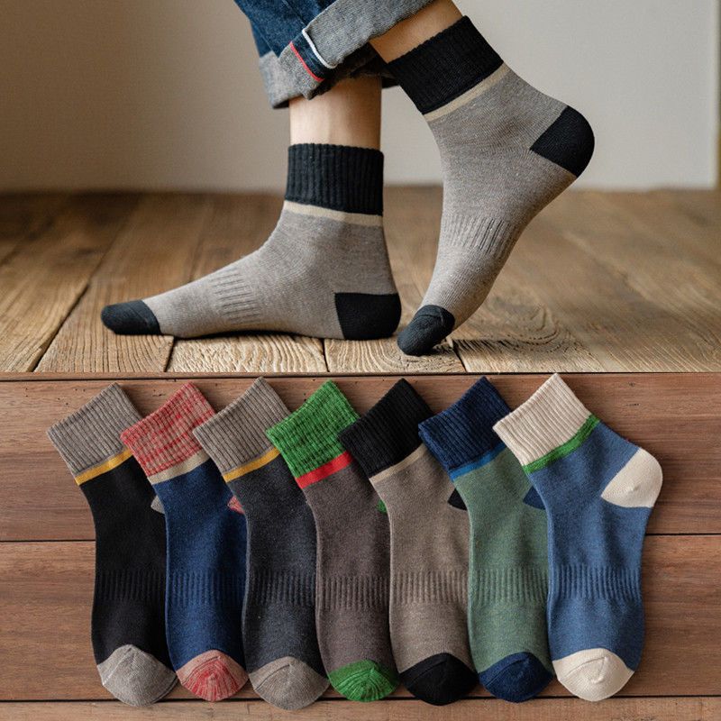 😍🧦【10 párů】Antibakteriální, deodorační a teplé vlněné ponožky na podzim a zimu.