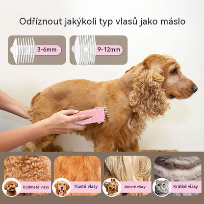 🔥 Tichý bezdrátový zastřihovač domácích mazlíčků 🐶 Ostrá keramická čepel, vodotěsnost IPX7, výdrž baterie 90 minut🐾