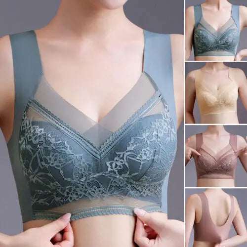 👙✨【4dílná sada】Pohodlná bezešvá dámská podprsenka z elegantní krajky