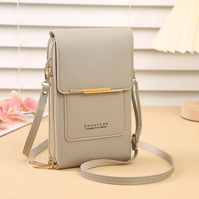 📢 Sleva 50 %! Dámská kabelka z pravé kůže, kompatibilní s dotykovou obrazovkou.