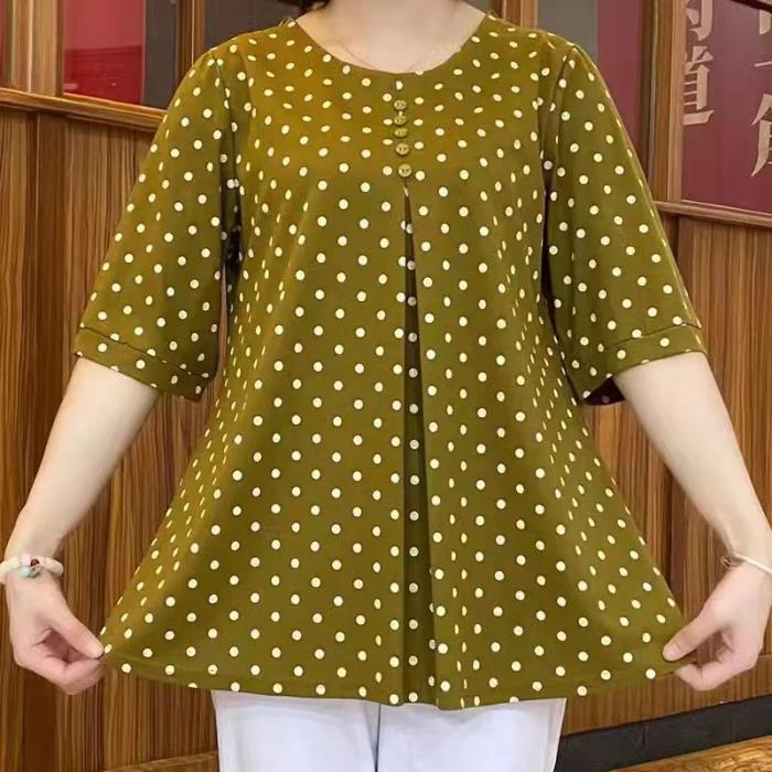 ✨【Kupte 1 a získejte 1 zdarma】💞【L-5XL】Nová podzimní košile s potiskem puntíků 2026