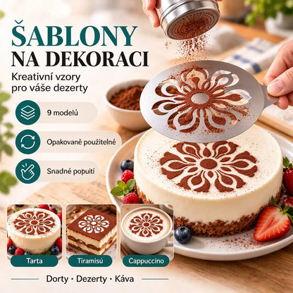 🔥9 kusů za pouhých 530 Kč🔥☕ Nerezová ocelová forma na kávové latte art