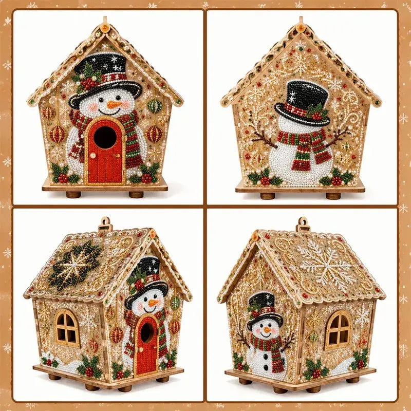 🎄🏠 Dřevěná 3D vánoční chaloupka – stavebnice | Dekorace k sestavení a ozdobení pro celou rodinu