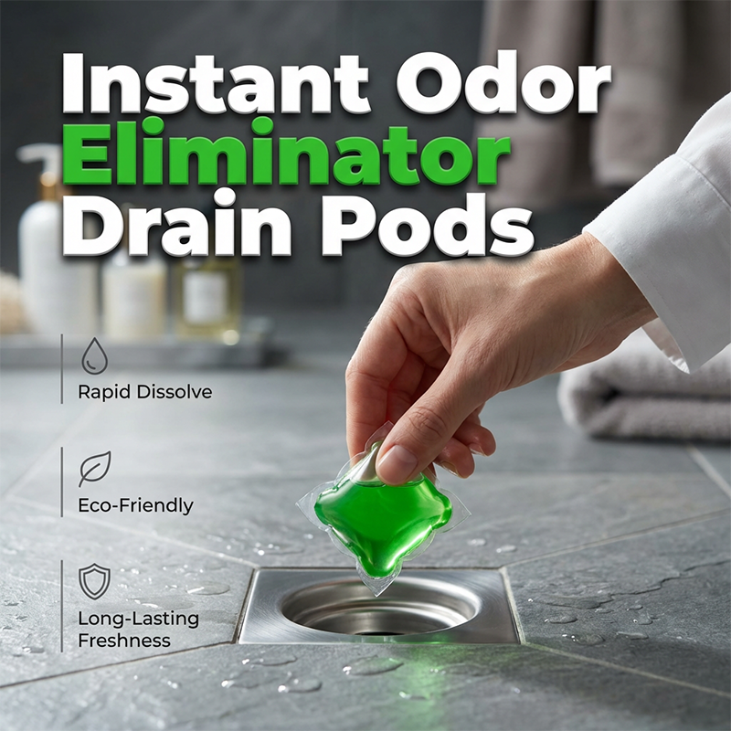 【100 kus】Drain Deodorizer Pods – Bio‑enzymový vzorec neutralizuje pachy u zdroje.