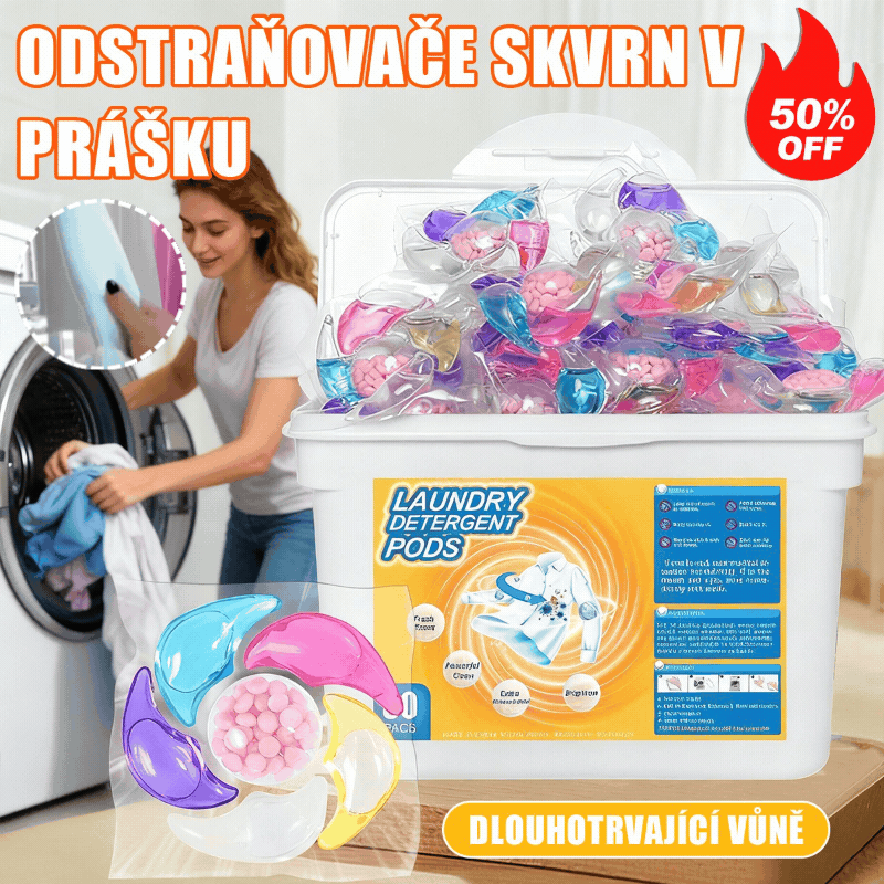 ✨👚【30 kusů】✨Extra velký kbelík 6v1 vonné perličky na prádlo odstraňují skvrny a zanechávají vůni, hladce likvidují roztoče a bakterie