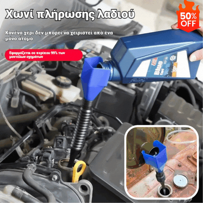 【5/10 kusů】🚗Nástroj na nalévání a tankování paliva do auta, trychtýř bez použití rukou🔥
