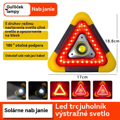 🔥Nový produkt 2026🔥Solární nouzové trojúhelníkové výstražné světlo tři v jednom