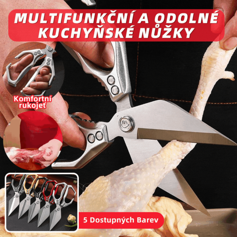 🔥✂️Časově omezená akce🔥Multifunkční a odolné kuchyňské nůžky