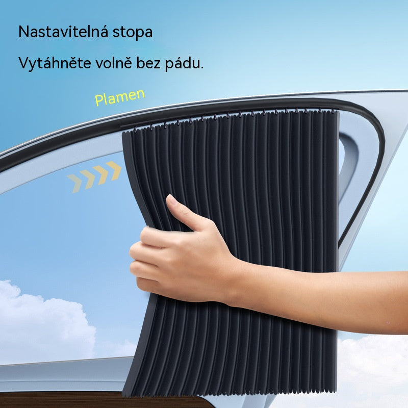 [Sada 4 kusů] Sluneční clona do auta s posuvnými lištami a funkcí tepelné izolace