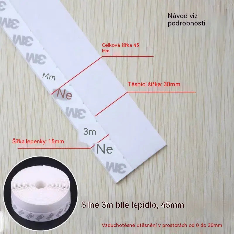 🚪 Těsnicí páska z PVC spodní strany dveří – prachotěsná a odolná proti průvanu