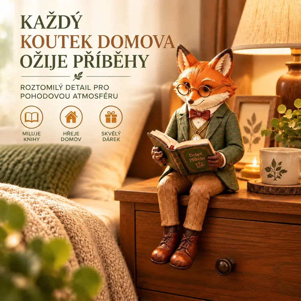 🦊🎄✨Pryskyřičná figurka lišky – vánoční ozdoba na stůl