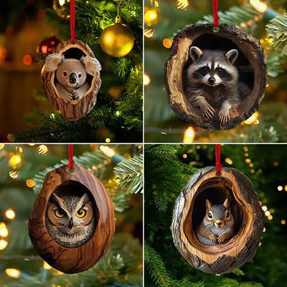 【5kusů】🎄Dekorace na vánoční stromeček zvířátka. drobné zvířecí ozdoby