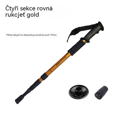 ⛰️Nastavitelná trekingová hole z hliníkové slitiny – odolná, tlumící nárazy, lehká 🌲