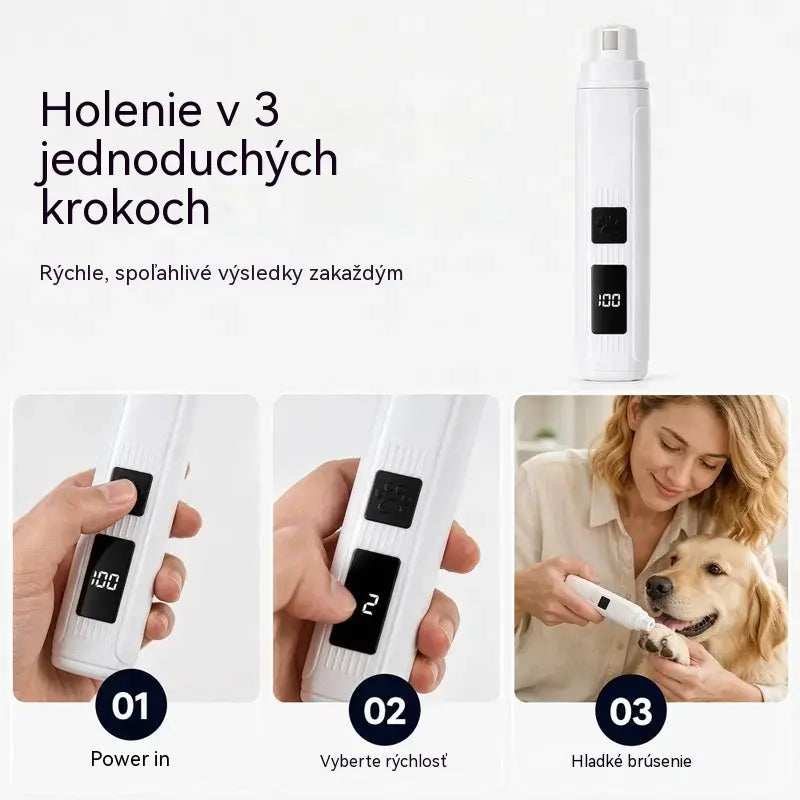 🐱🐶 Elektrický pilník na nehty pro domácí zvířata s LED indikátorem napájení