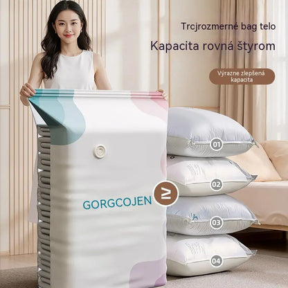 🧳 5 kusov za 23 eur 💨 Veľké, stlačiteľné vákuové úložné vrecko: nevyžaduje pumpičku, je nepriepustné a ideálne na úsporu miesta v kufri a doma ✈️