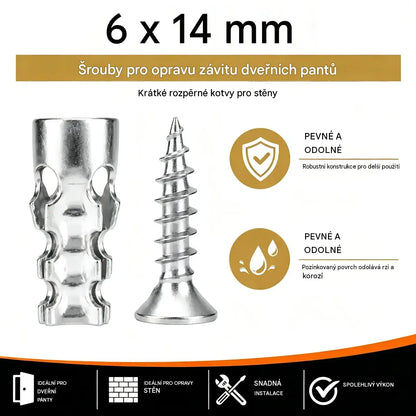 🛠️【100 párů】🔩 Sada samovrtných kotev do sádrokartonu se šrouby 🧱 – Snadno instalovatelné příslušenství pro montáž na zeď