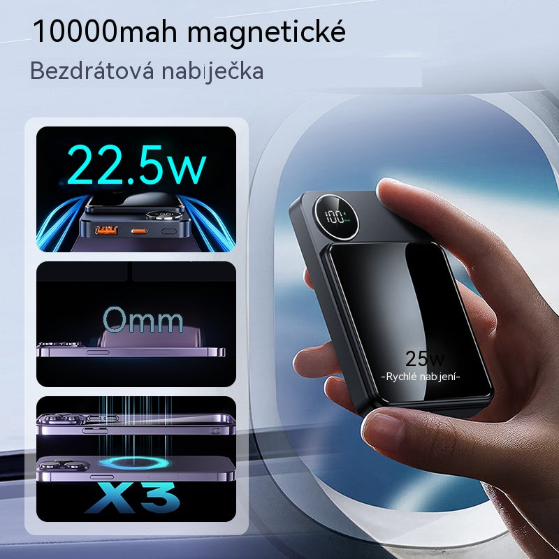 🔋✨Profesionální magnetická nabíječka určená pro cestovatele a profesionály🧲| 22,5 W drátová a 15 W bezdrátová | 10 000 mAh |