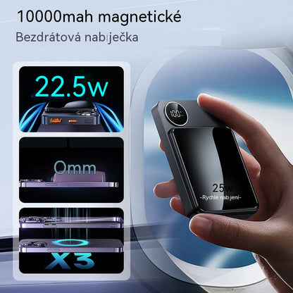 🔋✨Profesionální magnetická nabíječka určená pro cestovatele a profesionály🧲| 22,5 W drátová a 15 W bezdrátová | 10 000 mAh |