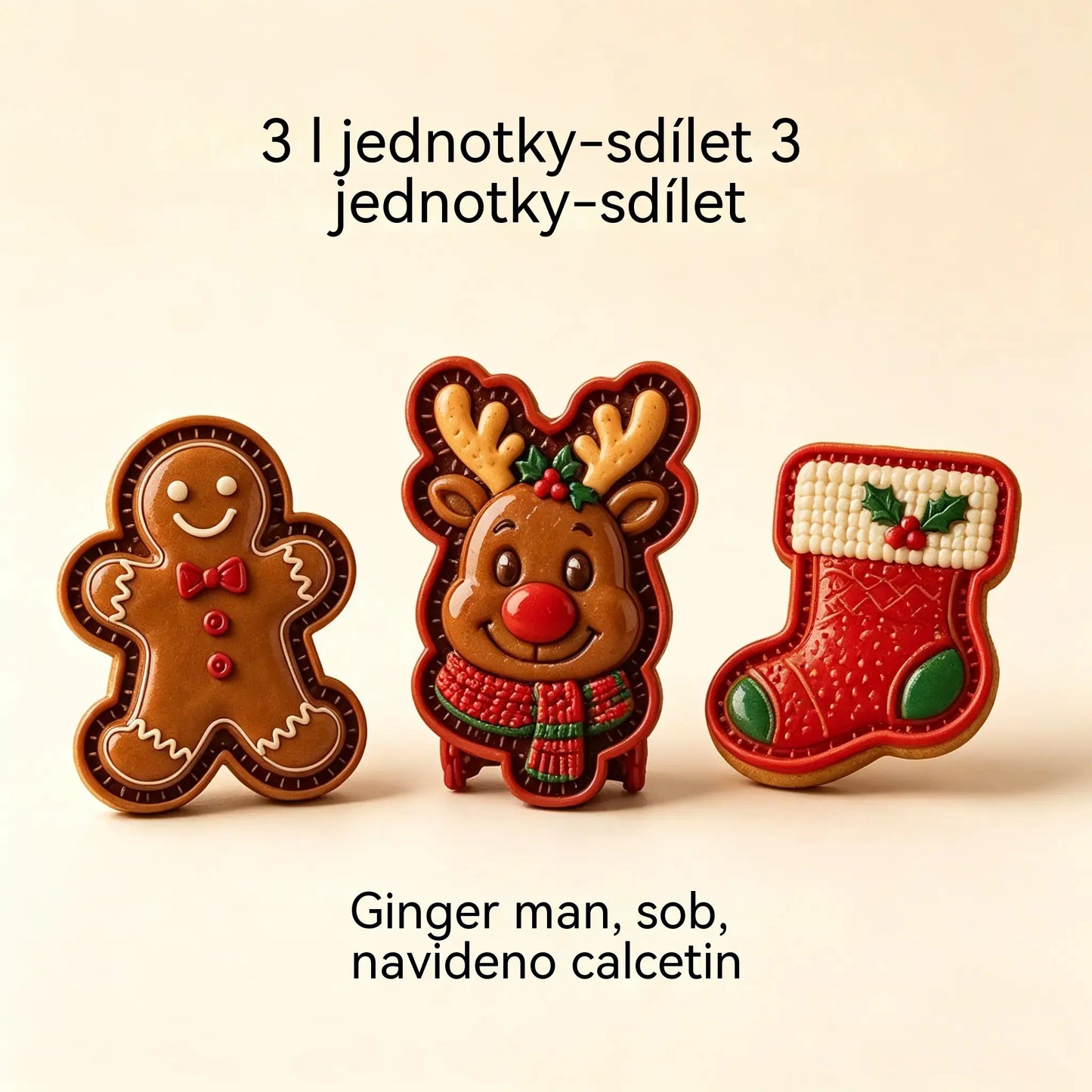 ⌛【Sada 3 kusů】520 Kč 🥧🎄Sbírka mini forem na vánoční dorty s 9 vzory | 🫎Opakovaně použitelné reliéfní formy na tvarování detailních vánočních dortů ve tvaru Santa Clause, sněhuláka, soba a vánočního stromečku⛄