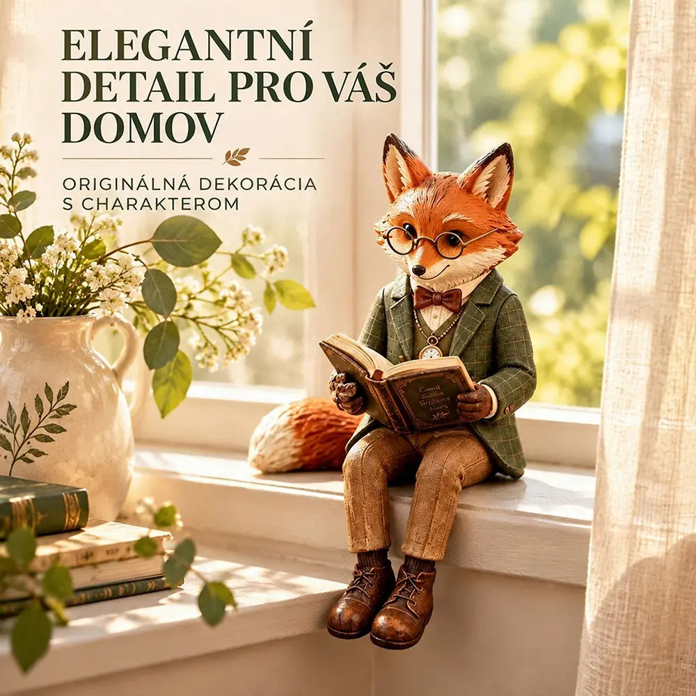 🦊🎄✨Pryskyřičná figurka lišky – vánoční ozdoba na stůl