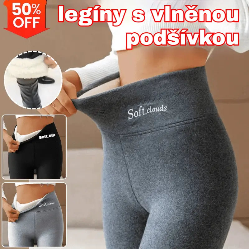 🔥【S-5XL】Nové módní kalhoty s vysokým pasem, teplé kalhoty, bavlněné kalhoty