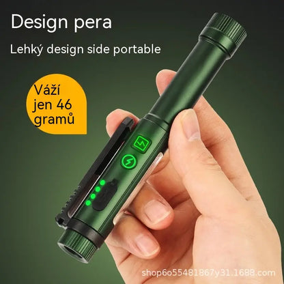 Multifunkční pracovní světlo ve tvaru pera se silným magnetem