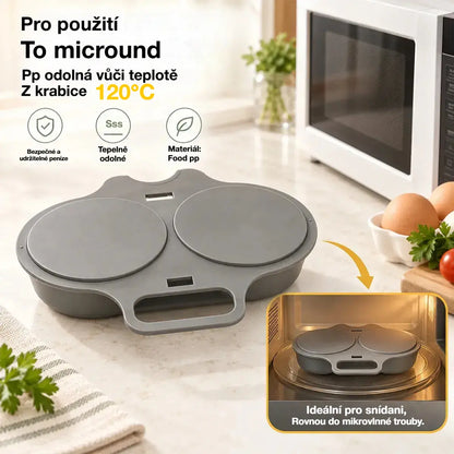 🍳 Forma na vejce/smažená vejce do mikrovlnné trouby [Kupte jeden, druhý zdarma - získejte 2 balení] | Zdravá snídaně bez oleje hotová během několika minut 🥪