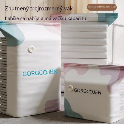 🧳 5 kusov za 23 eur 💨 Veľké, stlačiteľné vákuové úložné vrecko: nevyžaduje pumpičku, je nepriepustné a ideálne na úsporu miesta v kufri a doma ✈️