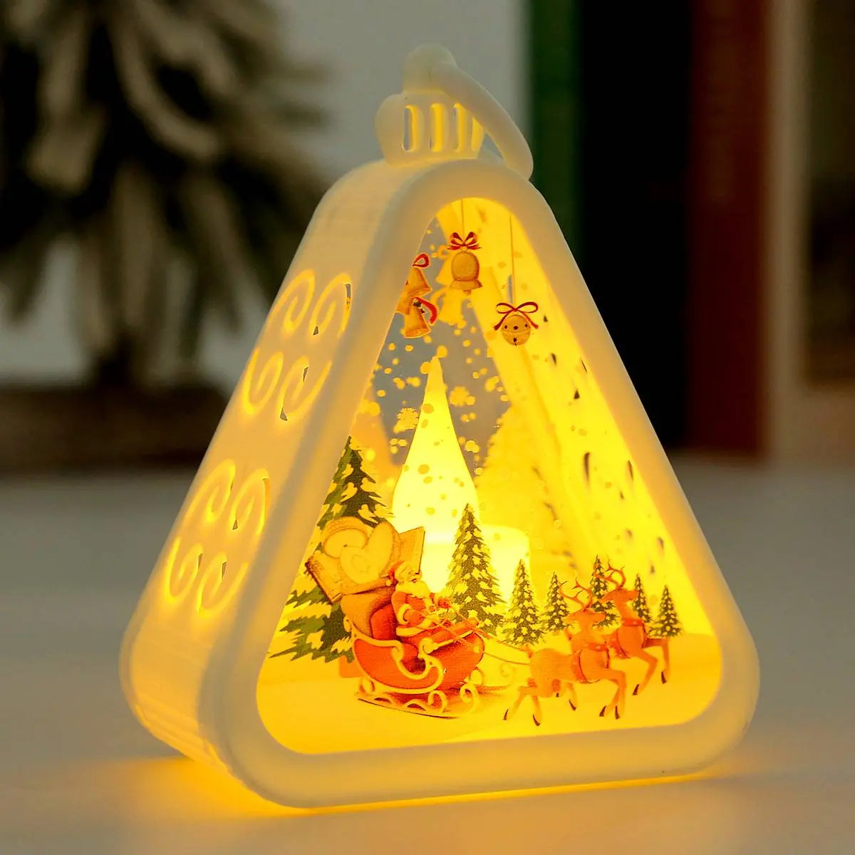 🌲🎅【1 sada po 4 ks.】🎁✨Vánoční retro noční světýlka | Světelná dekorace ve tvaru sněhuláka + dekorace na okenní poličku nebo stůl