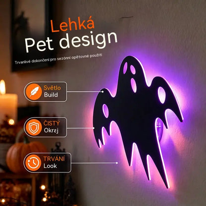 Halloweenské samolepky na zeď, které svítí ve tmě
