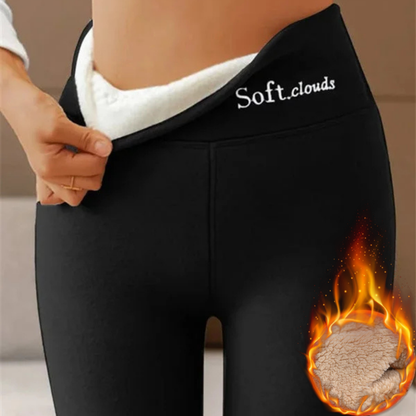 🔥【S-5XL】Nové módní kalhoty s vysokým pasem, teplé kalhoty, bavlněné kalhoty
