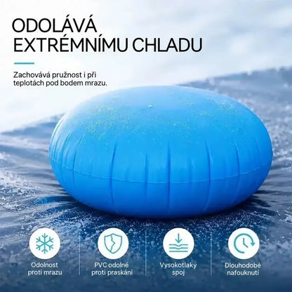 ❄️ Nafukovací polštář do bazénu — chrání konstrukci před tlakem ledu a pomáhá odvádět vodu a sníh.