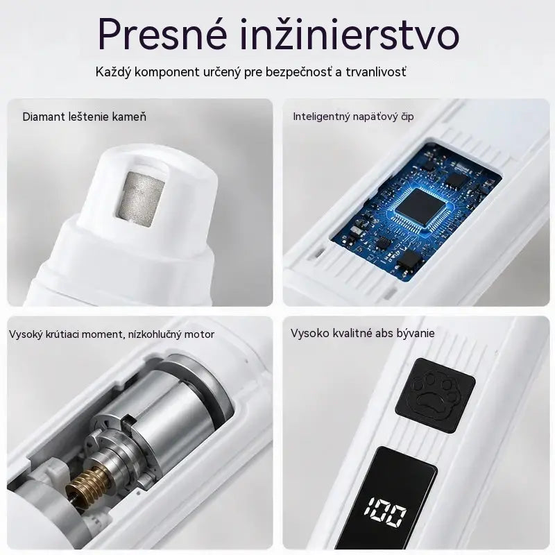 🐱🐶 Elektrický pilník na nehty pro domácí zvířata s LED indikátorem napájení