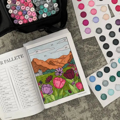 🎨 【1 omalovánka s čísly + 24 oboustranných omalovánek】 Omalovánky pro relaxaci: Omalovánky pro dospělé s čísly | Uvolněte stres a úzkost ✨