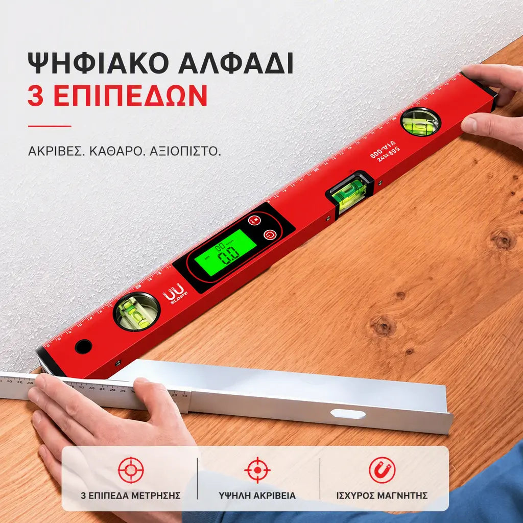 🔧📐 Multifunkční přesná magnetická vodováha s digitálním LCD displejem
