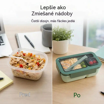 📢50% SLEVA📢🍱 Doporučený produkt | Obědář vhodný do mikrovlnné trouby s přihrádkami