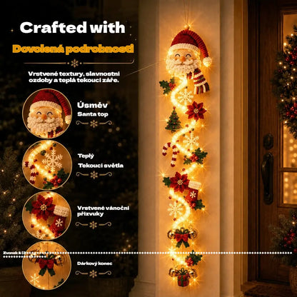 🎄🎃Poslední den! 🎅Užijte si 49% slevu na osvětlené vánoční dekorace na dveře!