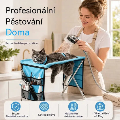 🐱🐶Skládací pelíšek pro péči o domácí mazlíčky 2 v 1