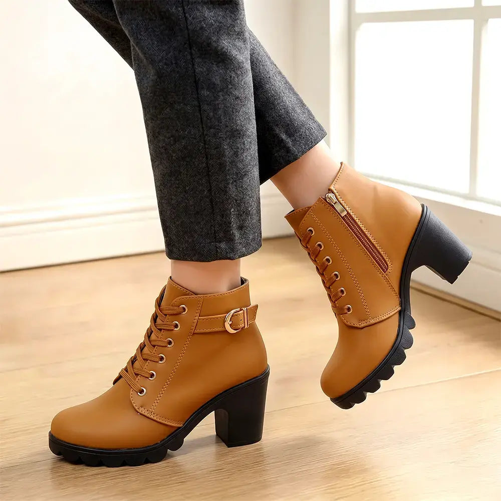 👢【35-42】Podzimní a zimní kousek: Stylové dámské kozačky na vysokém podpatku - kombinace módy a pohodlí pro celodenní a pohodlné nošení!