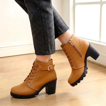 👢【35-42】Podzimní a zimní kousek: Stylové dámské kozačky na vysokém podpatku - kombinace módy a pohodlí pro celodenní a pohodlné nošení!