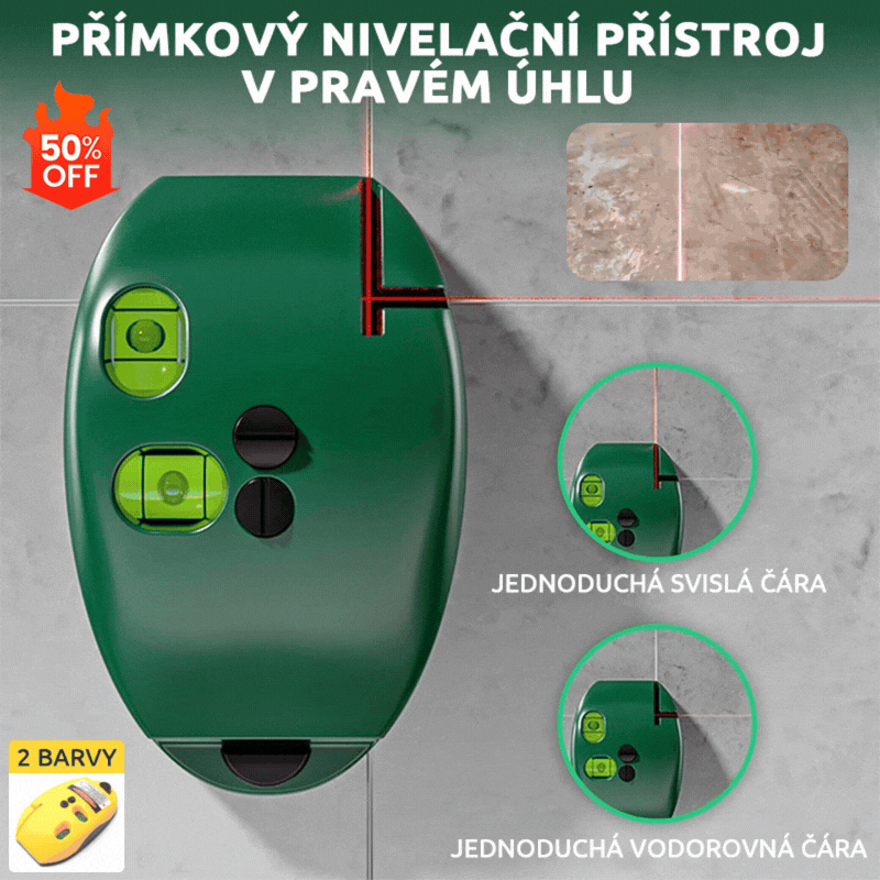 📐🔴【Kupte jeden, druhý dostanete zdarma】90stupňová pravoúhlá infračervená laserová vodováha