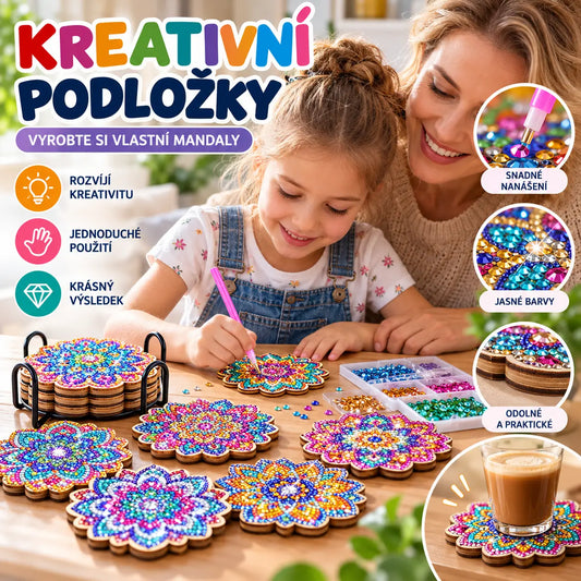 🎁🎨【Sada nářadí + železný rám + 6 diamantových obrazů*2】Podložka na malování s kamínky pro kutily