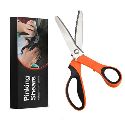 ✂️ Víceúčelové nůžky na růžové stehy pro úhledné cikcakové stehy pro úhledné okraje látek